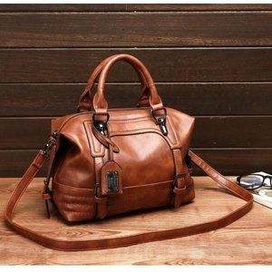 2020 New Oil Wax Leather Handbag